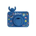 Beskyttelsesdeksel til 2019/2020/7/8/9 generasjon iPad 10.2-tommer, med roterende stativ, 3D silikonmateriale, Stitch Papa-design.