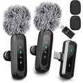Trådløs Lavalier med LED-display - Mini Lavalier Mikrofon til iPhone/Android, Perfekt til Video, Vlog, TikTok, YouTube