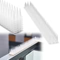 Fågelpiggar plast vit 8-pack 342 cm för balkong, fönsterbräda, räcke