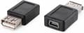 Miniatyrbilde 1 av 5: 2.0 Type A hunn til Mini 5-pinners Type B hunn-adapter - 1 stk