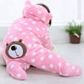 Miniatyrbild 3 av 5: Baby Nyfödd Jumpsuit Footie Hooded Thicken Vinter Bunting Ytterkläder Snödräkt Pyjamas pink 6M