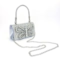 Miniatyrbilde 1 av 7: Kvinners Aftenveske Glitter Clutch Penger for Kvinner Aften Bryllup Fest Veske silver