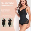 Miniatyrbild 3 av 5: Formande Underkläder för Kvinnor, Tummy Control Thong Bodysuit, V-ringad, Spets, Kroppsshaper, Kompression White S