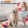 Miniatyrbild 3 av 5: Aktivt Rörlig Plyschleksak för Husdjur, Interaktiv Kvittrande Rörlig Hund- och Kattleksak med Studsande Boll Puppy Bluetooth