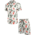 Pikkukuva 2 / 6: Miesten Havaijilainen Paita ja Shortsit white M