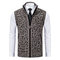 Miniatyrbillede 1 af 4: Mænds Fuldt Lynlås Polar Fleece Vest, Vintervarm Strikket Trøjevest brown XL