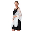 Miniatyrbilde 2 av 7: Sjal i elegant chiffon for kjole i ulike farger white