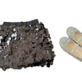 Glittrande Sekvens Kjolar för Flickor Småbarn Barn Elastisk Midja Kjolar black 90cm