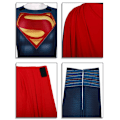 Pikkukuva 7 / 8: Aikuisen Superman-asu, lihaksikas rintaosa ja viitta 170