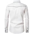Pikkukuva 3 / 5: Miesten rento pitkähihainen napitettu paita, jossa on brodeeraus White 2 XL