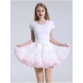Miniatyrbilde 3 av 5: Kvinners Elastisk Chiffon Tutu Tulle Skjørt Prinsesse Ballet Dans Multi-Lag White+Pink