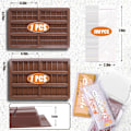 Miniatyrbillede 2 af 7: 12 Hul Chokoladebar Form Dyb med Poser Skraber Style4