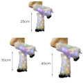 Miniatyrbild 6 av 6: Imitationspäls Legwarmers för Kvinnor Sexig Päls Lyser Upp Leggings Jul Kostym 25CM