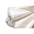 Miniatyrbilde 8 av 11: Vinterjakke for kvinner i kunstig pels, uten ermer white XL
