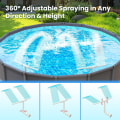 Miniatyrbild 3 av 6: Poolfontän för ovan- och ingroundpooler, Dubbelstråle Vattenfallssprinklerfontän 4PCS