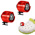 Miniatyrbilde 4 av 5: 1 Par Hodelykter For Crocs Mini Lights Morsomme Skotilbehør Red