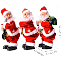 Miniatyrbild 2 av 9: Twerking Tomte, Dansande Elektrisk Julplyschdocka Standing style