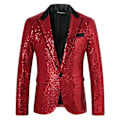 Pikkukuva 1 / 3: Miesten Sekvenssitakki Puku Yksi Napilla Slim Fit Miesten Sekvenssitakki red XL