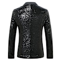 Miniatyrbilde 2 av 3: Menn's Sequin Blazer Dress One Button Slim Fit Menn's Sequin Jakke black L