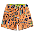 Miniatyrbild 1 av 6: Pojk Hawaii Badbyxor Pojkar Baddräkt Baddräkt Pojkar Badshorts Badkläder Orange 1 2XL