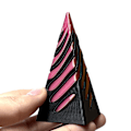 Miniatyrbillede 2 af 5: 3 Pakker Umulige Kegler, Spiralkegle Fidget Legetøj Umulig Pyramide Gennemtrængning Legetøj red gold