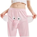Pikkukuva 3 / 7: Hauskat Elefantti-Pyjamahousut, Söpöt Kolmiulotteiset Pari-Pyjamahousut pink L