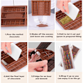 Miniatyrbillede 8 af 9: 12 Hul Chokoladebar Form Dyb med Poser Skraber Style1