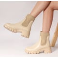 Miniatyrbillede 7 af 11: Dames Chelsea Støvler Slip On Platform Ankelstøvler Lug Sole Chunky Booties US7