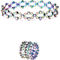 Pikkukuva 1 / 5: 2-in-1 Säädettävä Sormus Magneettinen Rannekoru Korut multicoloured