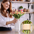 Pikkukuva 2 / 5: Kierteinen Ikebana-varrenpidike, 2 kpl kierteisiä varrenpidikkeitä kukille Yellow