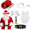 Miniatyrbild 1 av 8: 6-delad Santa Claus Cowboyhatt-set för cosplay STYLE1