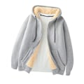 Miniatyrbild 1 av 3: Vinterjacka Dam Fleecejacka med Huva grey XL