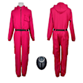 Miniatyrbild 2 av 11: Squid Game Vuxen Triangelvakt Jumpsuit L