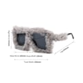 Miniatyrbilde 4 av 5: Kvinners Fuzzy Square Cat Eye Solbriller Fest Maskerade Disco Briller Red