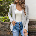 Miniatyrbillede 2 af 4: Dame Cardigan i Letvægtsmateriale med Lange Ærmer grey XXL