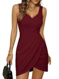 Kvinnors Cocktailklänning, Bodycon Elegant Klänning red L