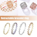 Miniatyrbild 2 av 5: Lymfaterapi Ringarmband, Justerbart Magnetiskt Fältterapi Transformationsarmband Ring Love Gold