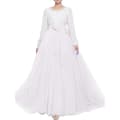 Dame Bryllup Lang Maxi Puffy Tyl Nederdel white M