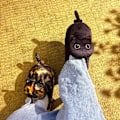 Miniatyrbilde 4 av 4: Myke Katt-Topplapper for Kvinner, Komfortable Plysj Varme Slip-on Topplapper tortoiseshell cat tortoiseshell cat