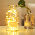 Miniatyrbillede 4 af 5: Fe Fairylys Micro Ris Lys Kobbertråd Julelys 20LED Batteridrevet Color 2m20LED
