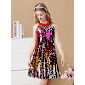 Miniatyrbillede 3 af 5: Piges Sequin Festkjole Sød Pige Formel Prinsesse Midi Kjole red 140cm