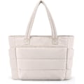 Miniatyrbild 1 av 5: Tote Bag för Kvinnor, Lättviktig Puffig Tote Bag med Fack beige