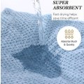 Miniatyrbilde 3 av 3: 1 stk Mikrofiber Hårhåndkle, Supermyk, Hurtig Tørkende Turban for Langt, Tykt, Krøllete Hår blue