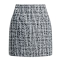 Miniatyrbilde 1 av 5: Høytaljet Bodycon Miniskjørt i Rutete Stoff for Kvinner black S