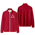 Miniatyrbild 2 av 3: Squid Game 2-spelare Cosplay Kostym Träningsoverall Triangle top 4XL