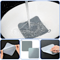 Miniatyrbilde 4 av 10: Gulvavløpsmatte i silikon, luktdempende, med silikagel-avløpsplugger grey 12*12cm