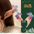 Miniatyrbilde 5 av 6: Alveøreflater uten piercing, sommerfugl-øre-klips, wraps for Halloween Cosplay-tilbehør Black