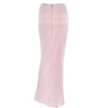 Pikkukuva 3 / 9: Naisten pitkä satiininen hame Silkki Elegantti korkeavyötäröinen cocktail- ja juhlahame pink M