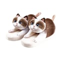 Miniatyrbilde 1 av 3: Myke Katt-Topplapper for Kvinner, Komfortable Plysj Varme Slip-on Topplapper Ragdoll cat Ragdoll cat
