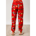 Miniatyrbild 6 av 10: Dam Candy Cane Julpyjamas Randig Loungeset Jul-PJs Set red M